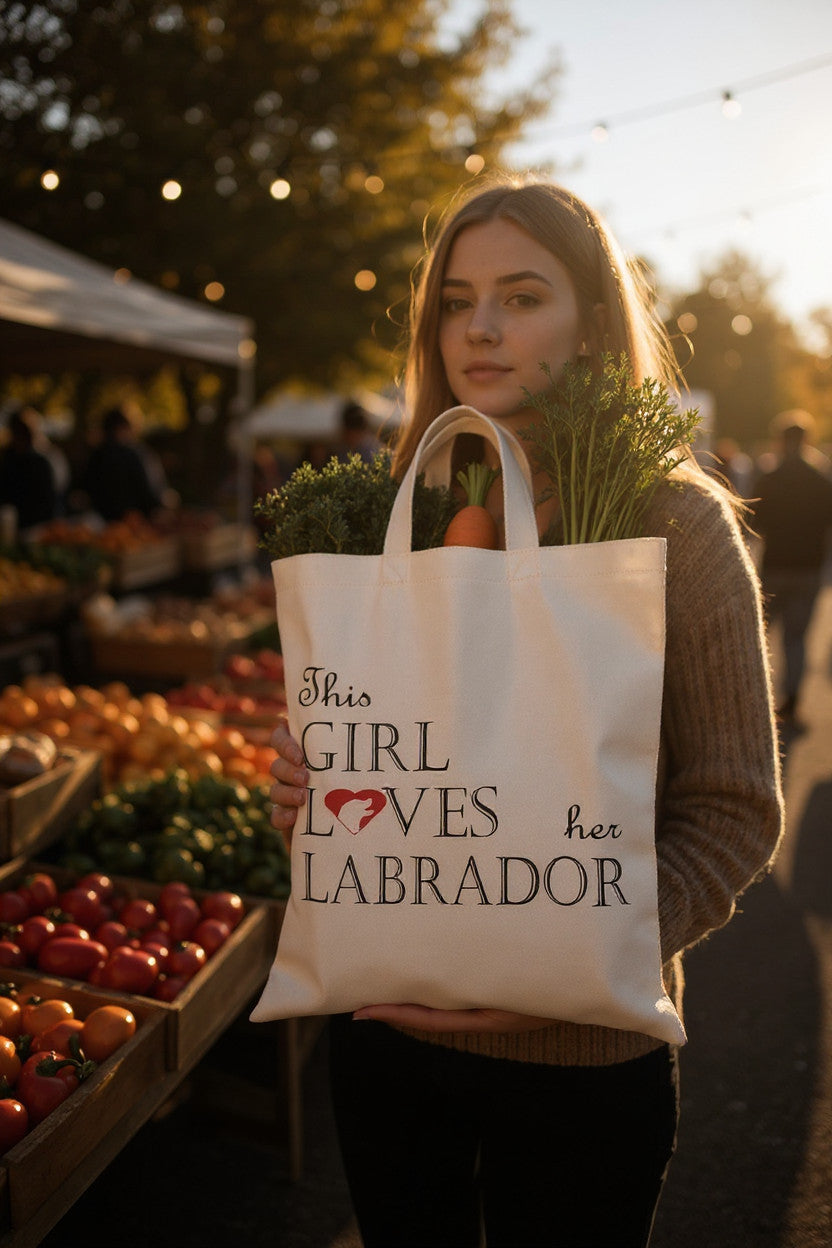 This Girl Loves Her Labrador Cotton Tote Bag – Dog Lover Gift