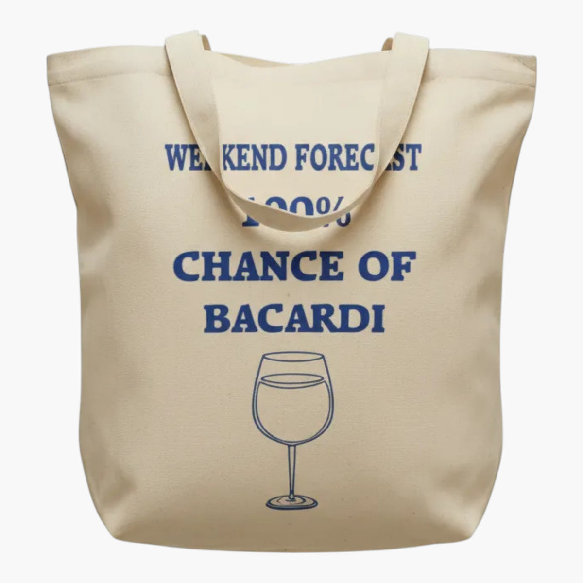 Custom Tote Bag Weekend Forecast Drinking Gift Cotton Shopper Vodka wine