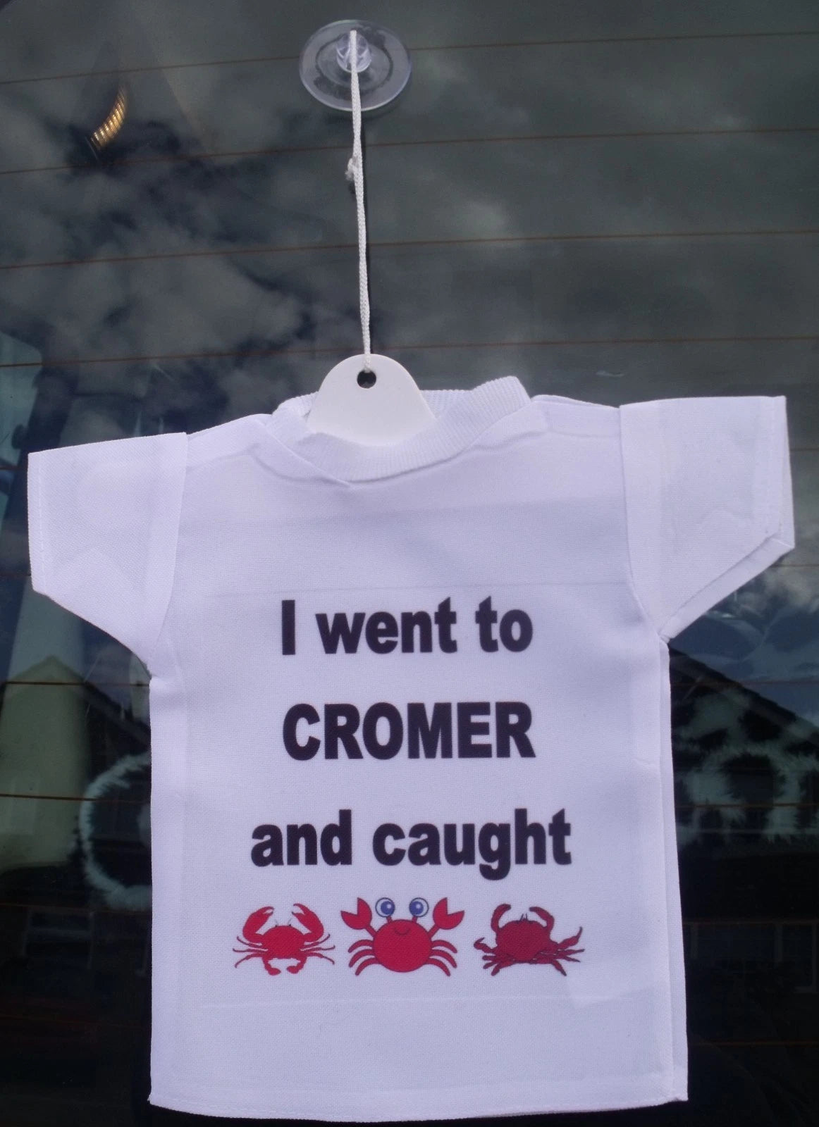 Car Hanging Mini T-Shirt I Went to Cromer and Caught Crabs