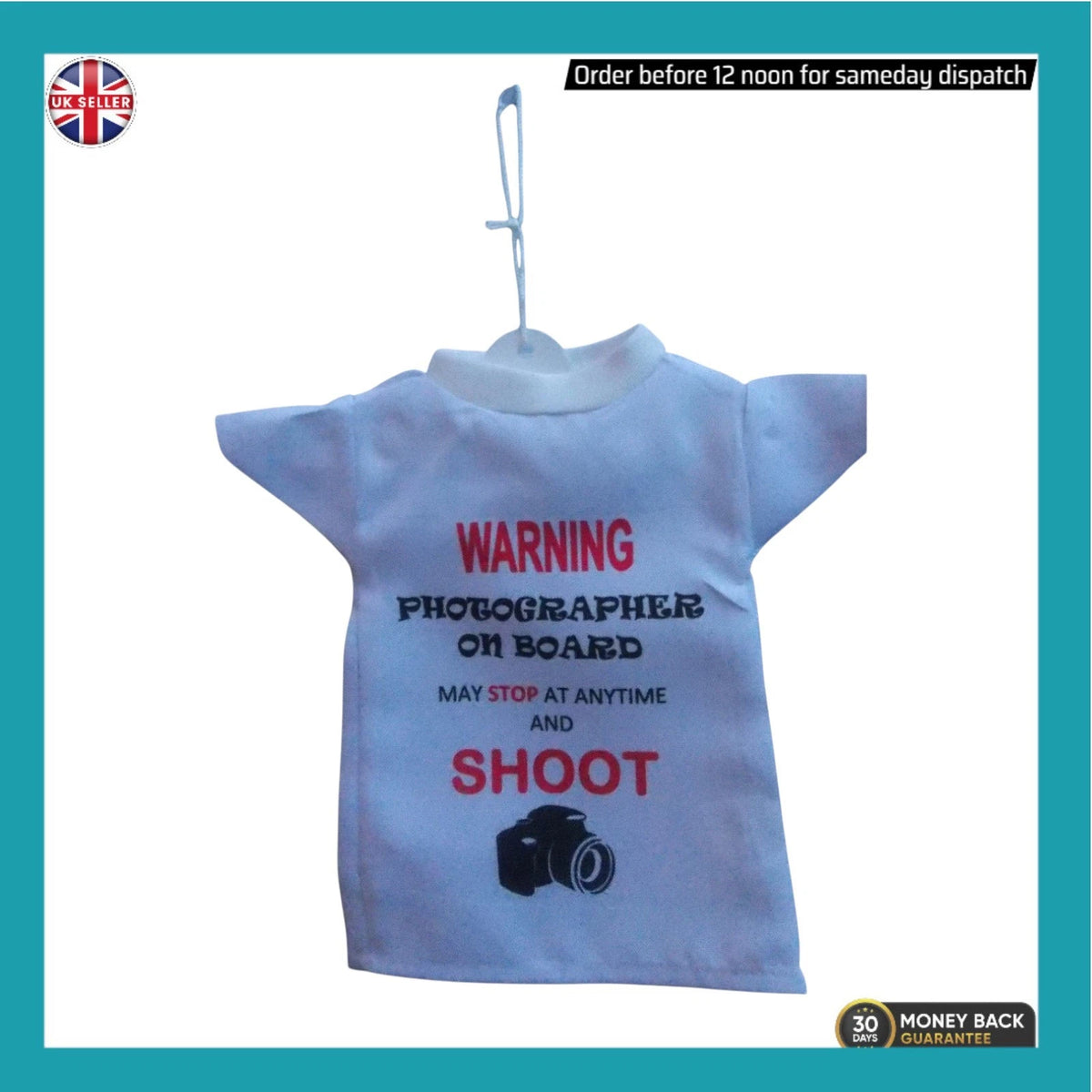 Photographer On Board Car Hanging Mini T-Shirt