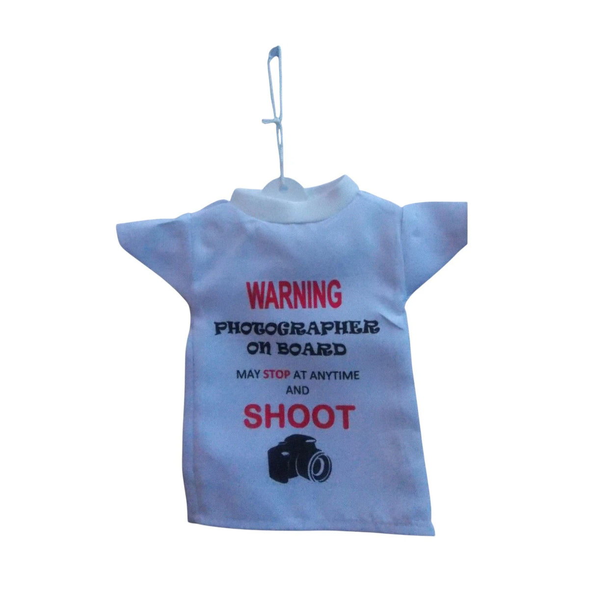 Photographer On Board Car Hanging Mini T-Shirt