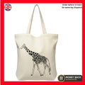 Giraffe Tote Bag Cotton Shopper Safari Animal Wildlife Reusable Shopping Gift