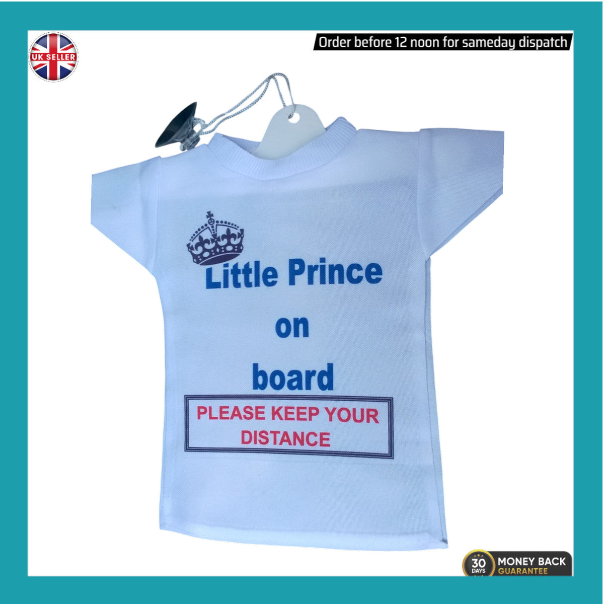 Prince On Board Car Hanging Mini T-Shirt