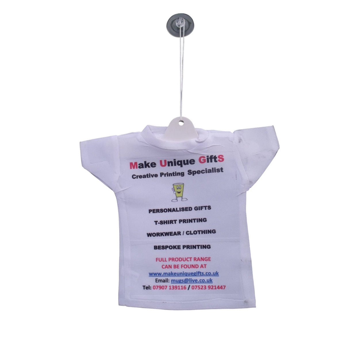 Personalised Car Hanging Mini T-Shirt