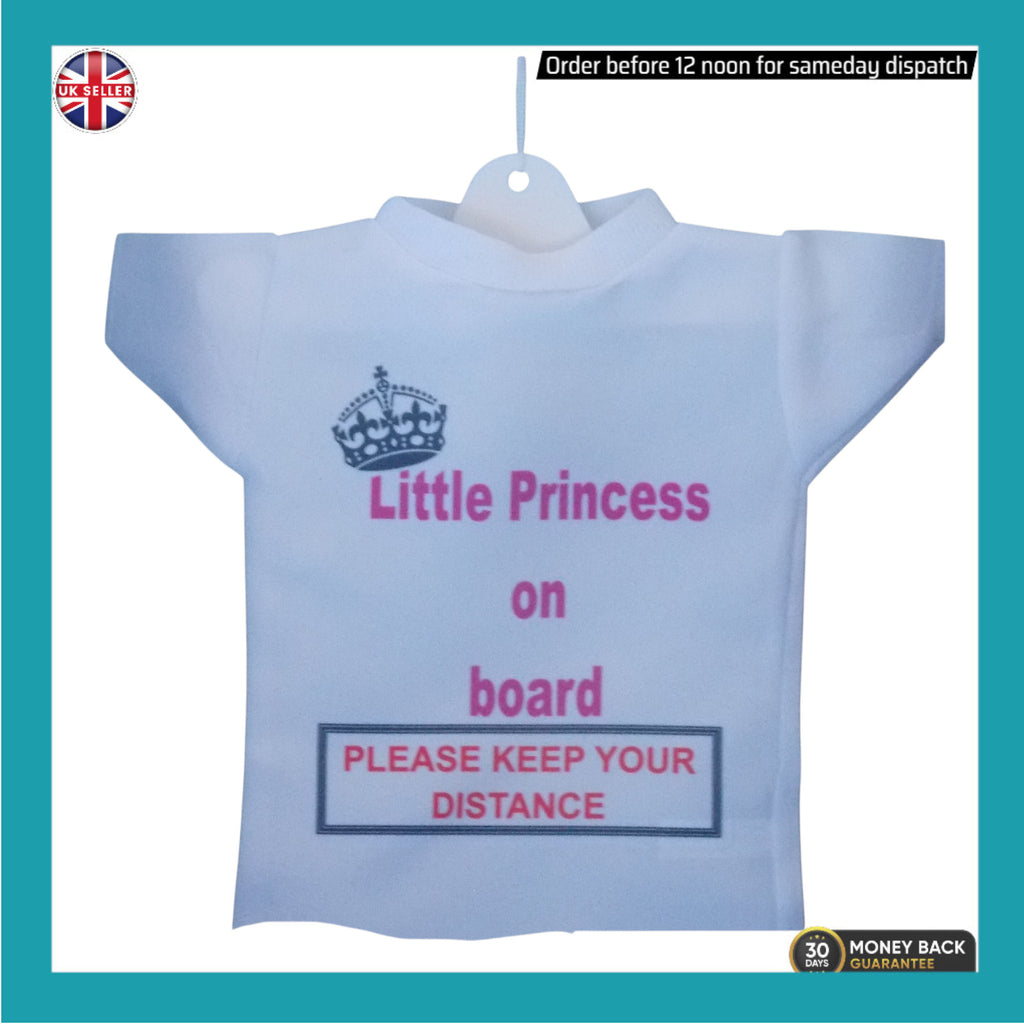 Princess On Board Car Hanging Mini T-Shirt