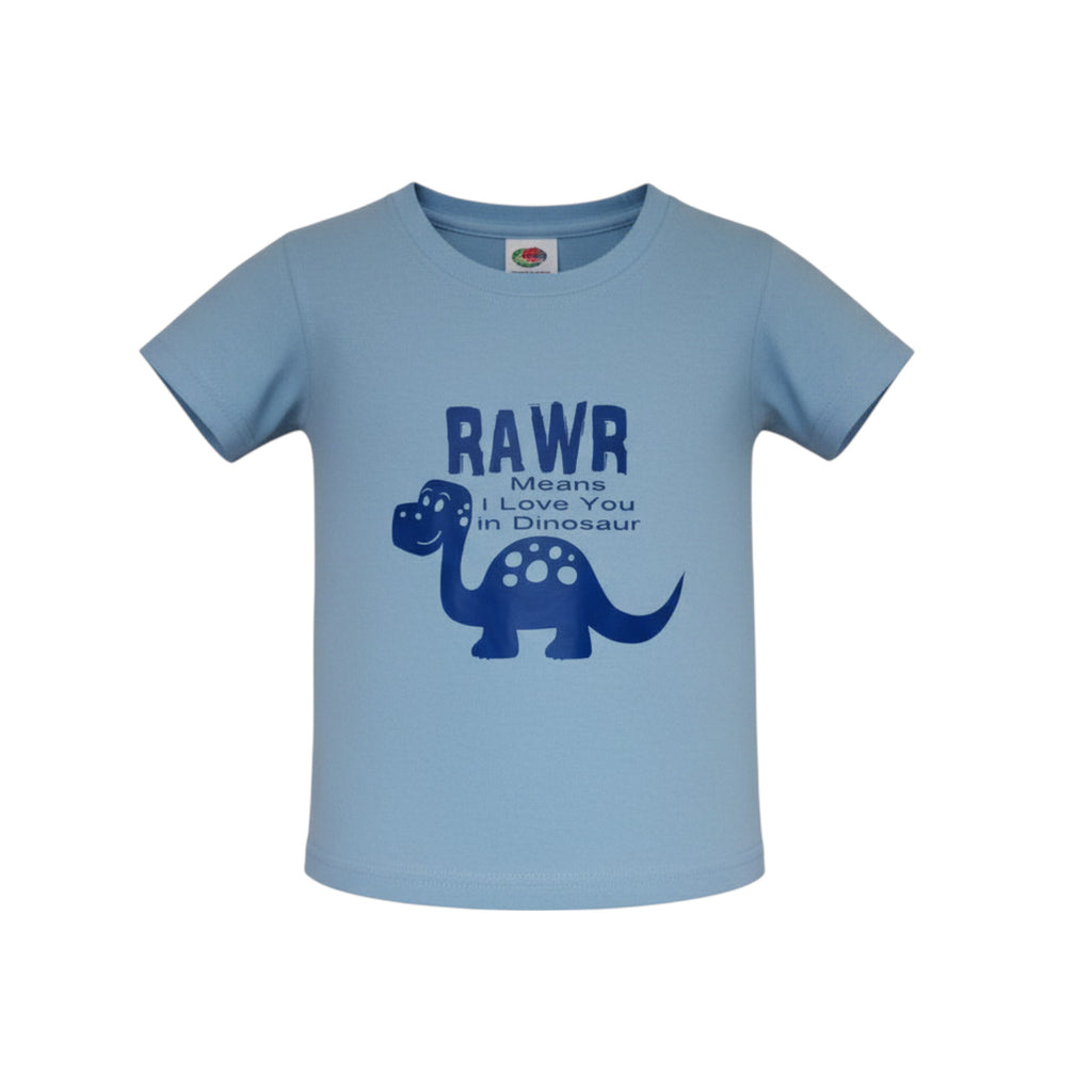 Kids Dinosaur T Shirt RAWR Means I Love You Boys Girls Dino Top Birthday Gift