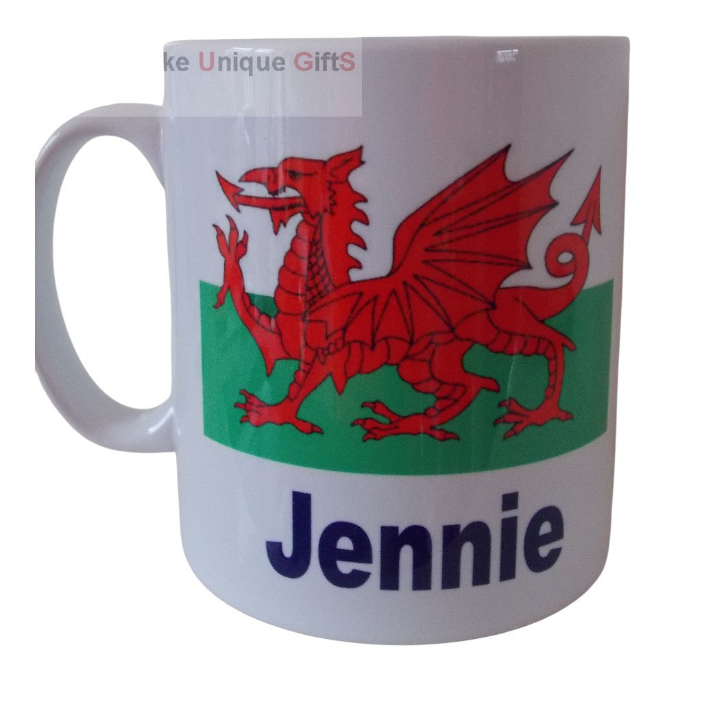 Personalised Welsh Dragon Builder’s Mug
