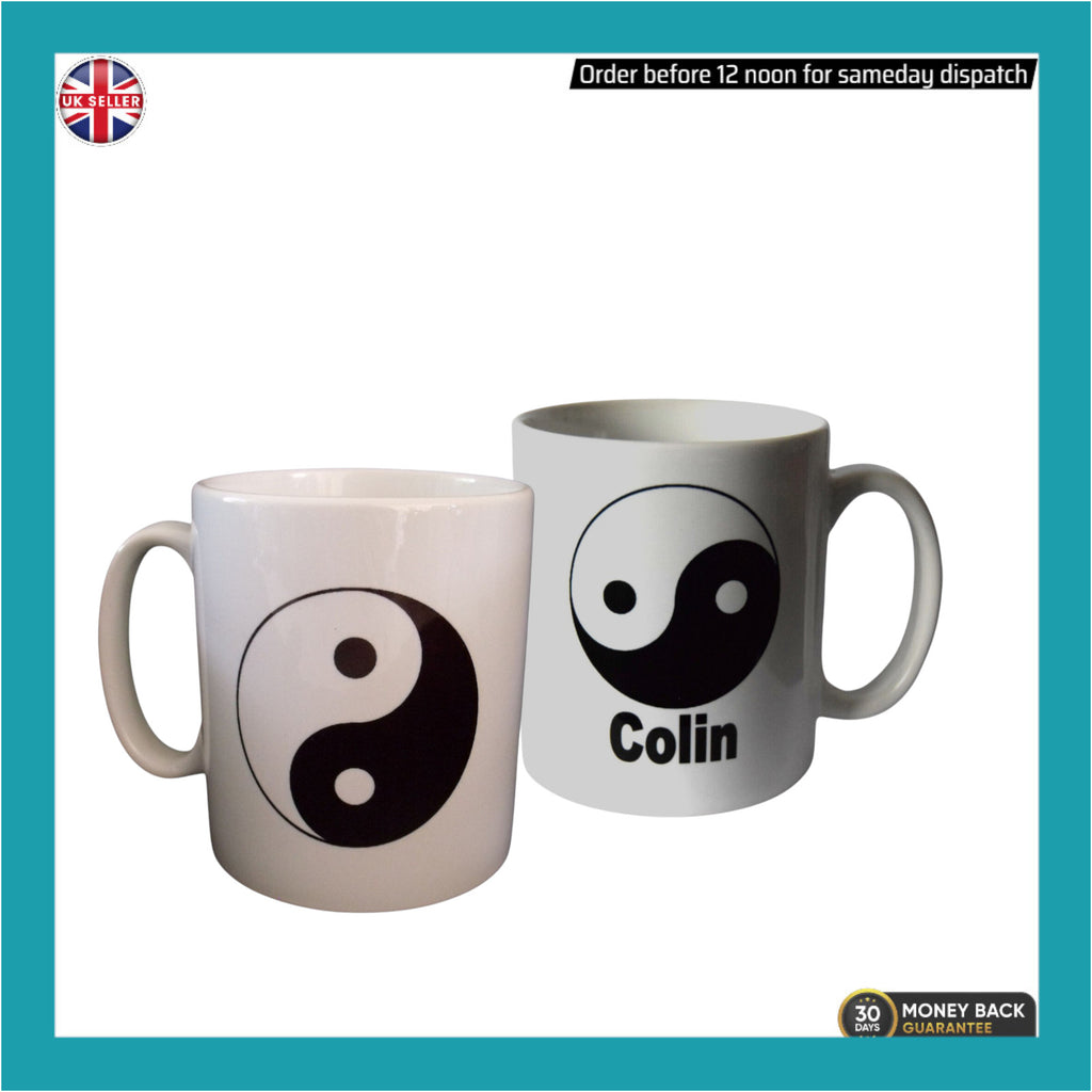 Yin Yang Mug Can be Customed With a Name
